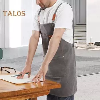 Фартук для приготовления пищи, водонепроницаемый, грязный, хлопковый, практичный, для ресторана, кухни, спецодежда для шеф-повара, фартук с защитой от пятен, повседневная одежда синий