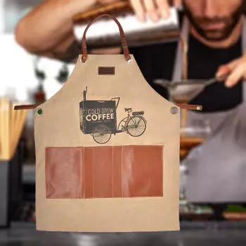 Фартук для работы на кухне и в кафе, парикмахеров, садоводов хаки