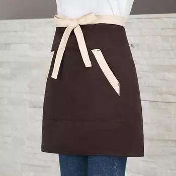 Фартук для работы шеф-повара с карманами, устойчивый к масляным пятнам, водонепроницаемый полурабочий фартук для домашней кухни, бара, выпечки, сервера, фартуки B чёрный