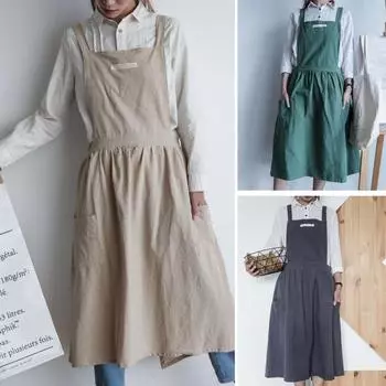 Фартук для ресторана Водонепроницаемый фартук для флориста Хлопковый фартук для садоводства Кофейни Кухонный фартук для приготовления пищи Выпечки Уборки