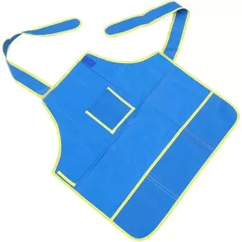 Фартук для рисования, детское художественное платье, водонепроницаемые детские фартуки, фартук художника, пальто, фартуки художника для рисования 48.5*47.5cm синий