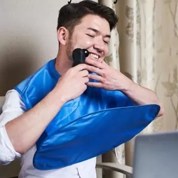 Фартук для стрижки волос, накидка-ловец для бороды, складной нагрудник для бритья для взрослых, мужской фартук для бритья, подарок серый