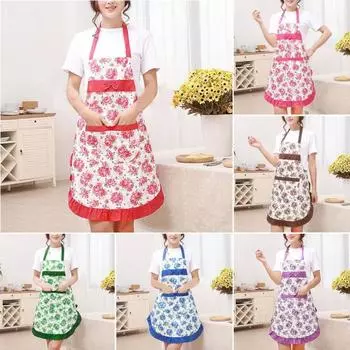 Фартук для выпечки, мягкая текстура, с карманом, водонепроницаемый, без рукавов, против масла, женский модный кухонный фартук для кухни красный