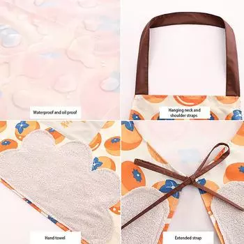 Фартук для вытирания рук для кухни, приготовления пищи, маслостойкий, водонепроницаемый, для мужчин и женщин, для взрослых, комбинезон для кофе, фартук для вытирания рук