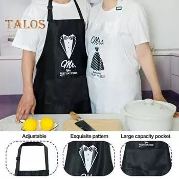 Фартук из 2 шт., прочный стильный устойчивый к пятнам комплект фартуков для пар, подарок на годовщину свадьбы