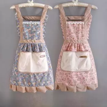 Фартук из парусины с противообрастающим, дышащим дизайном, для кухни и приготовления пищи.. Идеально подходит для женской рабочей одежды с поясом.