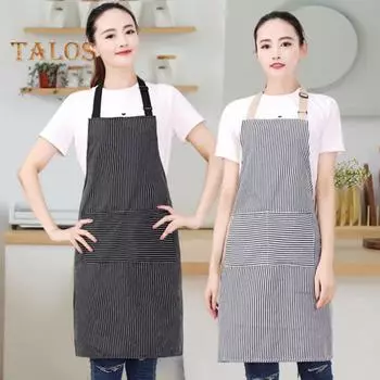 Фартук-нагрудник с 2 карманами для женщин и мужчин, поварской, термостойкий, с регулируемым завязкой, с большими карманами, кухонный фартук для готовки красный