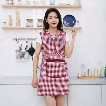 Фартук-нагрудник с завязками сзади, дизайн из маслянистого хлопка и льна, высококачественные кухонные принадлежности для столовой