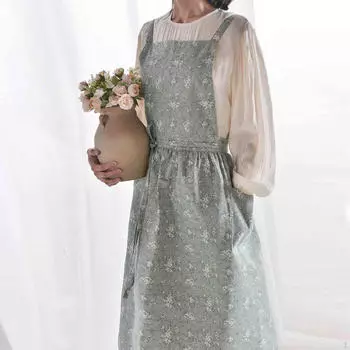 Фартук Платье Картина Прочный Носимая Мастерская для Цветочного Магазина Барбекю синий