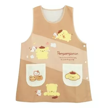 Фартук Pom Pom Purin с изображением персонажа для детского сада, быстросохнущий, не мнется, боковые кнопки 45345 [Nishiki] женский
