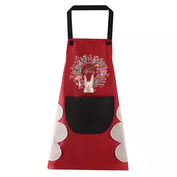 Фартук ПВХ Регулируемый нагрудник Без рукавов Бытовой Кухонный Фартук Кухонный Аксессуар wipe hands red