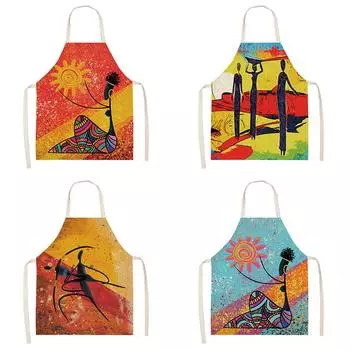 Фартук с абстрактным принтом, женский кухонный фартук без рукавов, нагрудник, мужской и женский фартук для уборки, фартук для домашней кухни, 47X38 см, 68X55 см 47X38CM