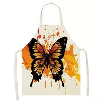 Фартук с бабочкой из мультфильма, аксессуары для выпечки, женский фартук, кухонный фартук, кухонные аксессуары, фартук для кафе, ресторана, ресторана 47x38cm