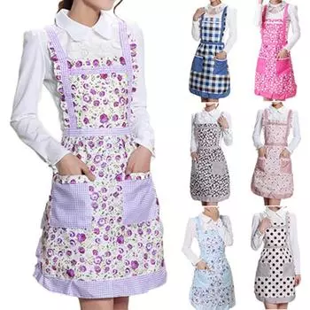 Фартук с цветочным карманом для кухни и приготовления пищи 3