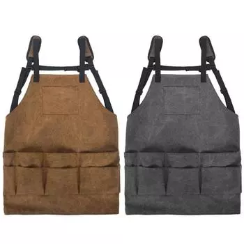 Фартук с несколькими карманами. Фартук для рыбалки. Многоцелевой фартук для ремонта электрика.