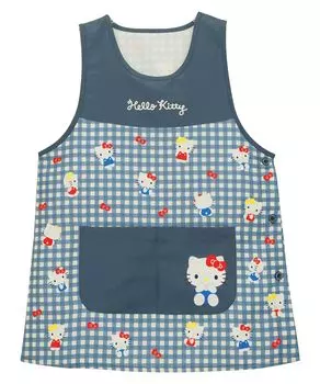 Фартук с персонажами Hello Kitty для детской комнаты, быстросохнущий, устойчивый к сминанию [Nishiki], для учителей, женский, на пуговицах, сухой, (09 ВМС/ML/41247)