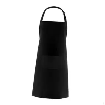 Фартук с регулируемыми лямками для поваров, садоводов и салонов красоты - прочная конструкция Black