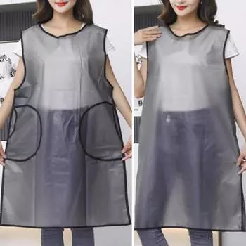 Фартук с застежкой на ленту, фиксация на спине, сетчатый дизайн, водонепроницаемый, маслостойкий, герметичный, дышащий фартук без рукавов, товары для дома Short Single Layer