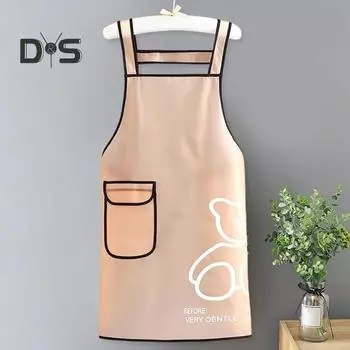 Фартук шеф-повара для мужчин и женщин, карманный дизайн, полезный H-образный плечевой ремень, фартук для шеф-повара чёрный