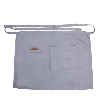 Фартук шеф-повара Специальный кухонный женский мужской гостиничный ресторан ресторан задняя часть кухни полудлинный короткий фартук бытовая уборка One Size серый