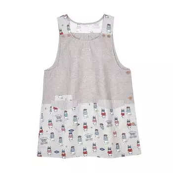 Фартук Side Button Open A La Carte B 258051 Серый [Kusuguru Japan] ML