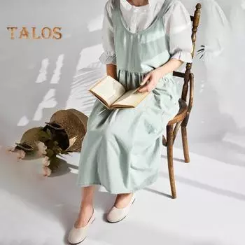 Фартук унисекс, стильный фартук с перекрестной спинкой, удобный длинный художественный фартук для дома, кухни, салона, кафе, сада, работы жёлтый