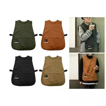 Фартук водонепроницаемый и устойчивый к пятнам однотонный нейлоновый жилет в стиле фартука для красоты без рукавов фартук для поваров хаки