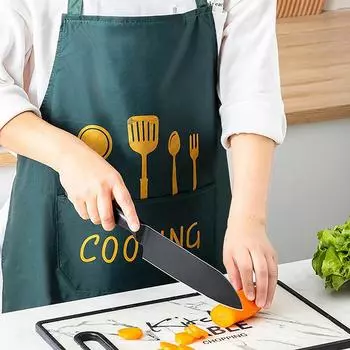 Фартук водонепроницаемый маслостойкий, можно протирать руки, кухонная рабочая одежда, домашняя кулинария, уборка, универсальный фартук без рукавов для мужчин и женщин чёрный