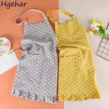 Фартуки без рукавов Kitchen Dot для взрослых, простые, для готовки, необрастающие, фартуки для уборки дома, хранения, фартуки для выпечки, униформа для флористов OneSize