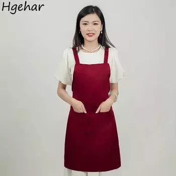 Фартуки для барбекю, маслостойкие, безрукавные, фартук, инструменты для уборки дома, водонепроницаемые, устойчивые к грязи, фартук для взрослых Delantal коричневый