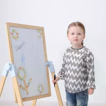 Фартуки для кормления детей Милые фартуки для рисования Детские нагрудники Водонепроницаемые халаты с длинными рукавами для мальчиков и девочек Детские салфетки для срыгивания Перевернутая одежда 1-2Y