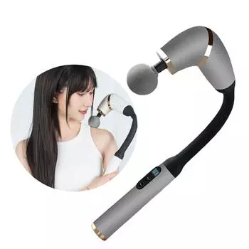 Fascia Guns Электрические массажные пистолеты с удлинительной ручкой Ударный массажер Молоток для спины Шеи Талии Ног Массажер для спины белый