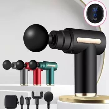 Пистолет для фасциального массажа, электрический мини-пистолет для перкуссии, массажер для шеи, мембраны, шейного отдела позвоночника, расслабление мышц, фитнес-инструмент Type C Charge