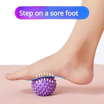 Фасциальный мяч Расслабление мышц Снятие акупунктурных точек Реабилитация стресса Стопы, шея, плечи Стингер-мяч Массаж Гандбол one синий