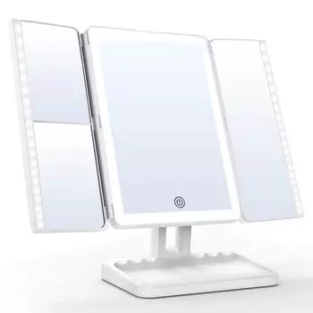 FASCINATE Actress Настольная подставка для макияжа с зарядкой, регулируемая, с сенсорным управлением, поставляется с большим зеркалом для макияжа, зеркало, с подсветкой, стильное, зеркало,