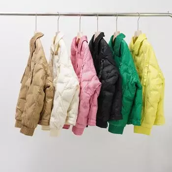 FASHION2024 and winter new clothing women s short shirt collar fashionable white duck down light and sweet down jacket trendy Clothes S белый