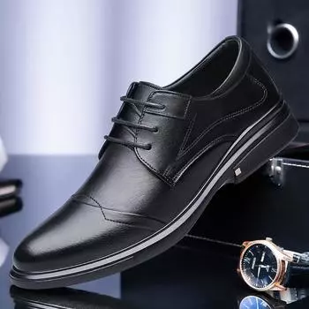 Fashion2024 Men s Genuine Leather Shoes High Quality Business Casual Big Size 38-48 Black Man Dress Shoes Autumn Winter Warm Mens Shoes 38