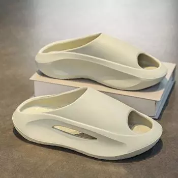 Fashion2024 новые мужские тапочки шлепанцы летние роскошные сандалии мужские EVA Outdoor модные повседневные пляжные дышащие туфли для мужчин тапочки 36 бежевый