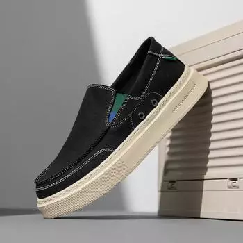 Fashion2024 Социальные замшевые туфли для вождения Кожаные мужские повседневные туфли Роскошные брендовые мягкие мужские лоферы Мокасины Слипоны для отдыха Прогулочная обувь 39 чёрный