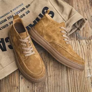 Fashion2024 Suede Light Loafers Men Slip Slippers Moccasins Man Casual Flats Men s Dress Shoes Italian Leather Slip On Shoes Luxury 38 коричневый