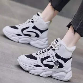 Мода 2024 года, модные осенние новые женские удобные сетчатые дышащие нескользящие однотонные кроссовки на шнуровке 35 чёрный