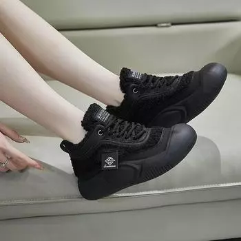 fashion 2024 Autumn Fashion New Women s Comfortable Short Lace Up Suede Snow Boots 35 хаки