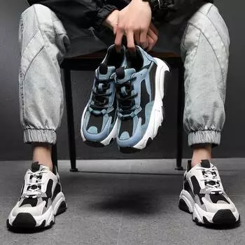 Fashion 2024 Autumn New Hot Men s Fashion Sports Shoes Increase Ins Breathable Comfortable Trendy Shoes Trend Casual Running Shoes21 38 белый