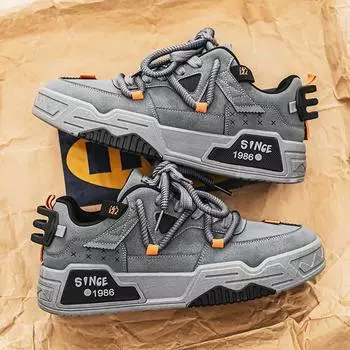 Мода 2024 осень зима низкие повседневные дышащие трендовые кроссовки для скейтбординга студенческие спортивные туфли для скейтбординга модные вулканизированные туфли для мужчин 39