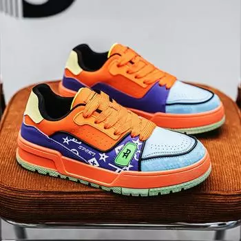 Мода 2024 осень зима мужские кроссовки мода оранжевый дизайнерские кроссовки мужские повседневные скейтборд обувь мужские zapatillas de hombre 39