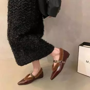 fashion 2024 Brand Women s Shoes Shallow Women s Flats Fashion Leopard Print Daily Flats Women New Pointed Plus Size Toe Flat Low Heels 35 чёрный