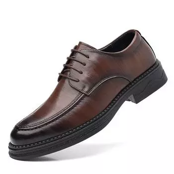 Fashion 2024 British Style Business Casual Men s Shoes Spring Autumn New Designer Wedding Groom Suit Leather Platform Shoes for Men 38