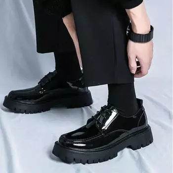 Fashion 2024 Business Dress Men Shoes Formal Slip On Dress Shoes Mens Oxfords Footwear High Quality Leather Shoes For Men Loafers 38 зелёный