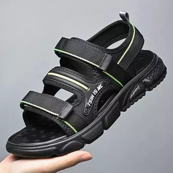 Мода 2024 года, дизайнерские новые мужские сандалии на толстой подошве в римском стиле, модная обувь в стиле ретро с мягкой подошвой для отдыха на открытом воздухе, для пляжа и спорта, для мужчин 38