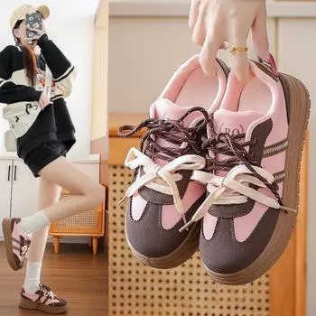 Мода 2024 года, модные брендовые дизайнерские кроссовки для женщин, высококачественная обувь на платформе, дышащая повседневная обувь с толстой подошвой 35